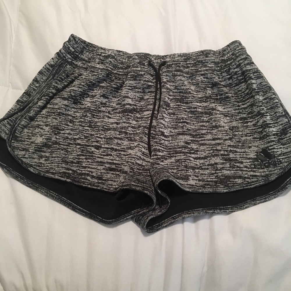 adidas Women's Black and Gray Athletic Shorts